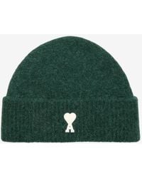 Ami Paris - Ami De Coeur Alpaca Knit Beanie - Lyst