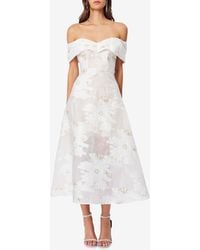 Elliatt - Octavia Sweetheart Organza Midi Dress - Lyst