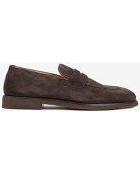 Brunello Cucinelli - Suede Penny Loafers - Lyst