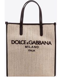 Dolce & Gabbana - Small Logo Canvas Tote Bag - Lyst