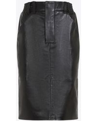 Saint Laurent - Midi Skirt - Lyst