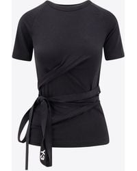 Y-3 - Short-Sleeved Wrap T-Shirt - Lyst