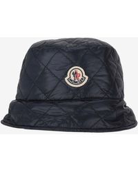 Moncler - Logo Patch Diamond Quilt Bucket Hat - Lyst