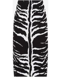 Alaïa - Zebra Print Pencil Midi Skirt - Lyst