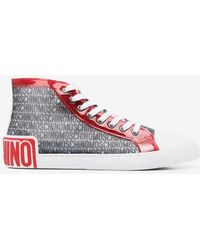Moschino - Lost & Found Mesh High-Top Sneakers - Lyst