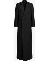 Gucci - Silk And Wool Jacquard Gg Double-Breasted Coat - Lyst