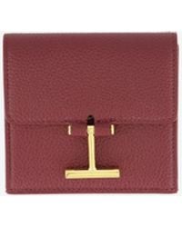 Tom Ford - Tara Grain Leather Card Holder - Lyst