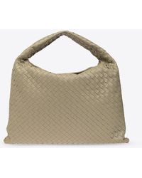 Bottega Veneta - Large Hop Intrecciato Leather Shoulder Bag - Lyst