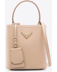 Prada - Small Panier Calf Leather Tote Bag - Lyst