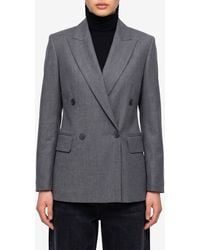 Max Mara - Scenico Double-Breasted Wool-Blend Jacket - Lyst