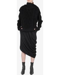 Dawei - Wool Asymmetric Midi Skirt - Lyst