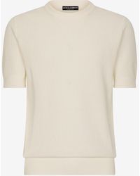 Dolce & Gabbana - Knitted Short-Sleeved T-Shirt - Lyst