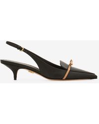 Ferragamo - Giusina 40 Slingback Pumps With Mini Bow - Lyst