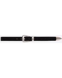Black Suede Studio - Tetra Buckled Leather Belt - Lyst