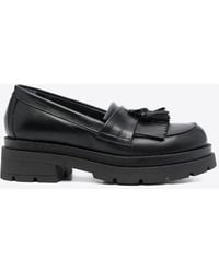 P.A.R.O.S.H. - Tassel Detail Leather Loafers - Lyst