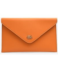 Etro - Envelope Leather Pouch - Lyst