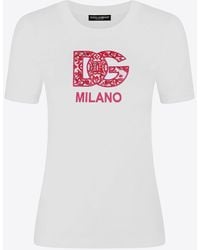 Dolce & Gabbana - Dg Logo Patch T-Shirt - Lyst
