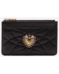 Dolce & Gabbana - Medium Devotion Quilted Nappa Leather Cardholder - Lyst