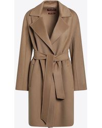 Max Mara - Wool-Blend Belted Coat - Lyst