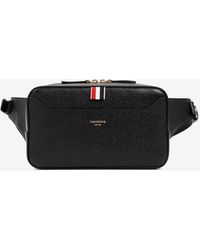 Thom Browne Chest Bag In Grained Calf Leather - Black