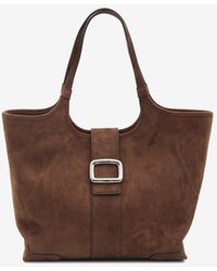 Roger Vivier - Medium Viv' Choc Suede Tote Bag - Lyst
