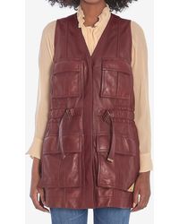 Chloé - Leather Utility Vest - Lyst