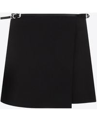 Givenchy - Belted Wrap Miniskirt - Lyst