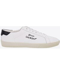 Saint Laurent - Men Sl06 Signature Low Top Sneakers - Lyst