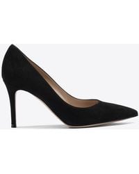 Gianvito Rossi - 85 Leather Stiletto Pumps - Lyst