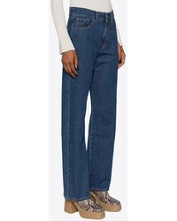 P.A.R.O.S.H. - Cigan Straight Cotton Denim Jeans - Lyst