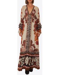 FARM Rio - Winter Tapestry Printed Maxi Dress - Lyst
