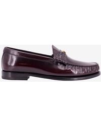 Celine - Luco Triomphe Leather Loafers - Lyst