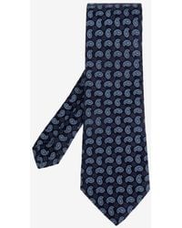 Etro - Paisley Print Silk Tie - Lyst
