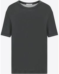 Lemaire - Short-Sleeved Silk T-Shirt - Lyst