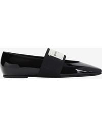 Givenchy - Square-Toe Patent Leather Ballet Flats - Lyst