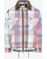 Sacai - Plaid Padded Jacket - Lyst
