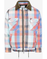 Sacai - Plaid Tech Fabric Padded Blouson Jacket - Lyst