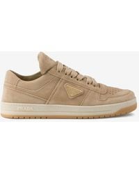 Prada - Downtown Suede Low-Top Sneakers - Lyst