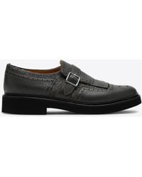Doucal's - Leather Fringed Brogue Loafers - Lyst