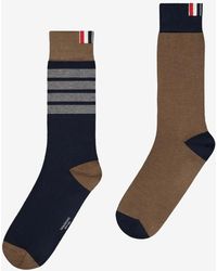 Thom Browne - 4-Bar Stripes Knitted Socks - Lyst