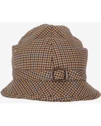Maison Margiela - Feather Trilby Houndstooth Bucket Hat - Lyst