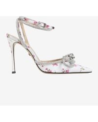 Mach & Mach - 115 Double-Bow Floral Heeled Sandals - Lyst