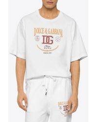 Dolce & Gabbana - Dg Logo Print Crewneck T-Shirt - Lyst