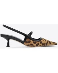 Jimmy Choo - Didi 45 Leopard Print Slingback Pumps - Lyst