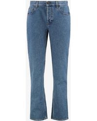 Burberry - Logo Patch Straight-Leg Jeans - Lyst