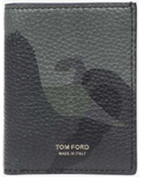 Tom Ford - Camouflage Print Bi-Fold Leather Cardholder - Lyst