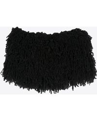 The Attico - Fringed Wool Pullover Scarf Cape - Lyst