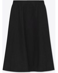 Bottega Veneta - High-Waist Midi Flared Skirt - Lyst