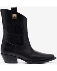 Etro - Crown Me Ankle Leather Boots - Lyst