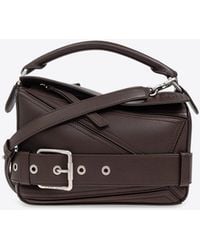 Loewe - Small Puzzle Biker Leather Top Handle Bag - Lyst